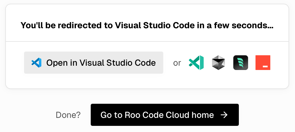 IDE selector for VS Code forks